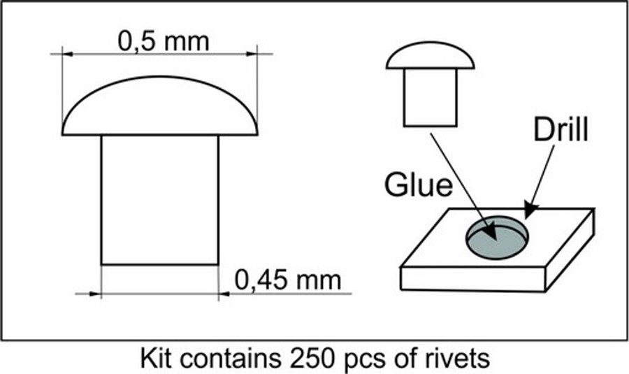 Rivets 0,4 mm