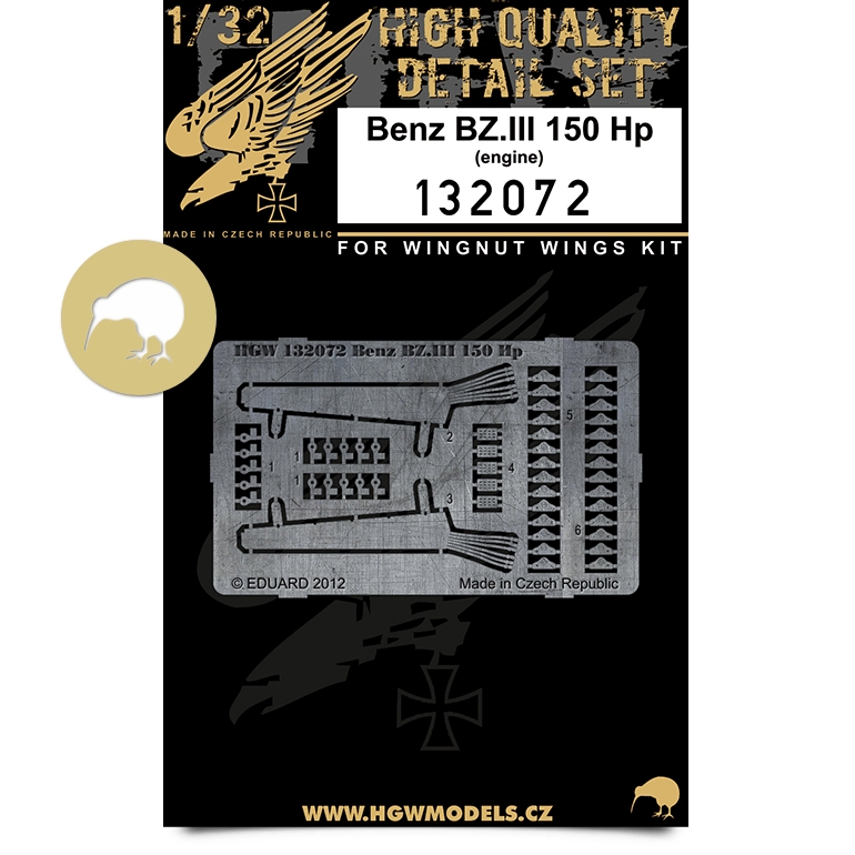 132139 HGW 1/32 Scale Photoetch Roland C.II Interior for Wingnut Wings kit 