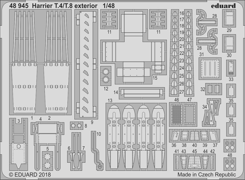 Eduard Zoom FE883 1/48 BAe Harrier T.2/T.4/T.8 seatbelts STEEL KINETIC 