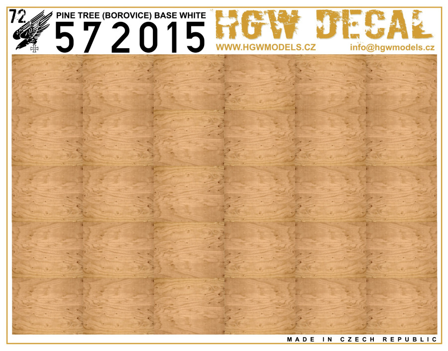 Borovice Base White Decal 532023 HGW 1/32 Plywood Pine Tree