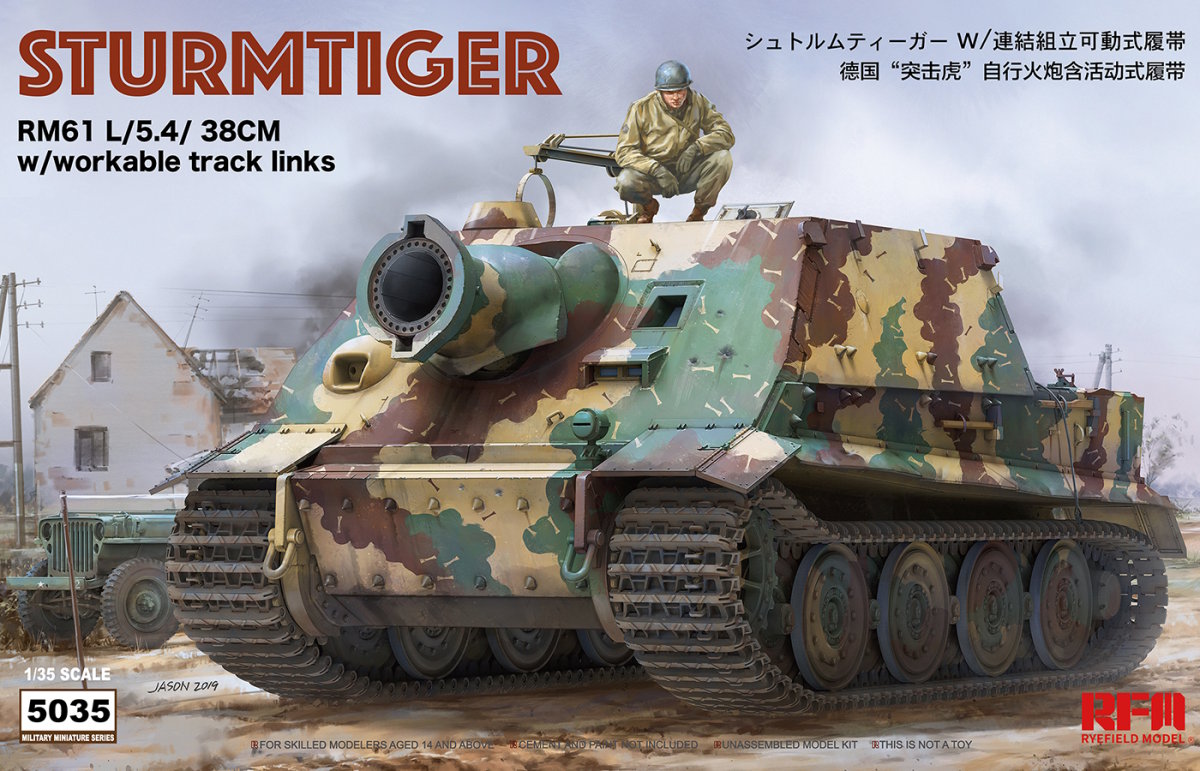 1/35 Sturmtiger Rm61 L/5.4/38cm W/Workable Track Links