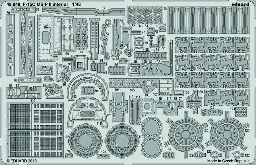 1/48 F-15C MSIP II interior for GREAT WALL HOBBY kit