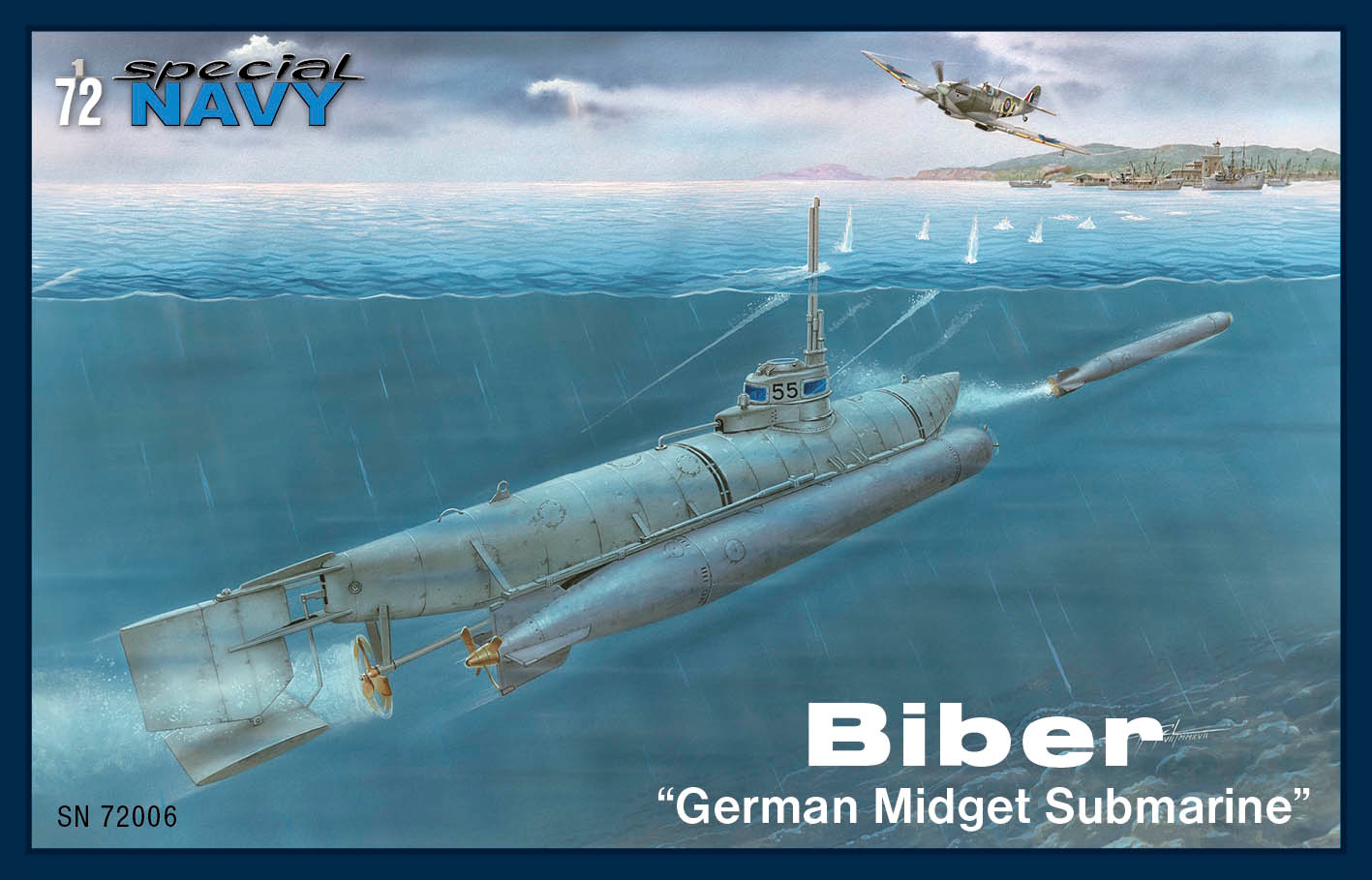 Scale plastic kit 1/72 Biber German Midget Submarine