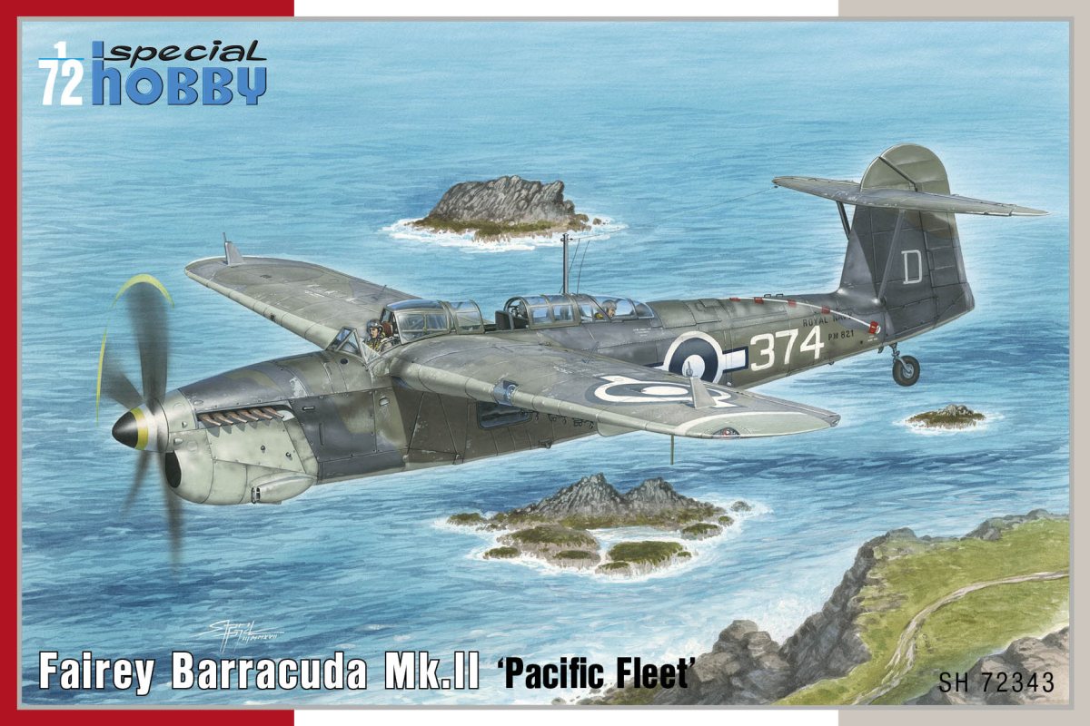 Scale plastic kit 1/72 Fairey Barracuda Mk.II Pacific Fleet