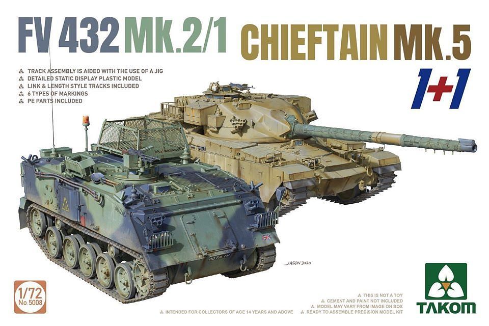 1/72 2 kits Combo FV432 Mk.2/1 ans Chieftain Mk. 5