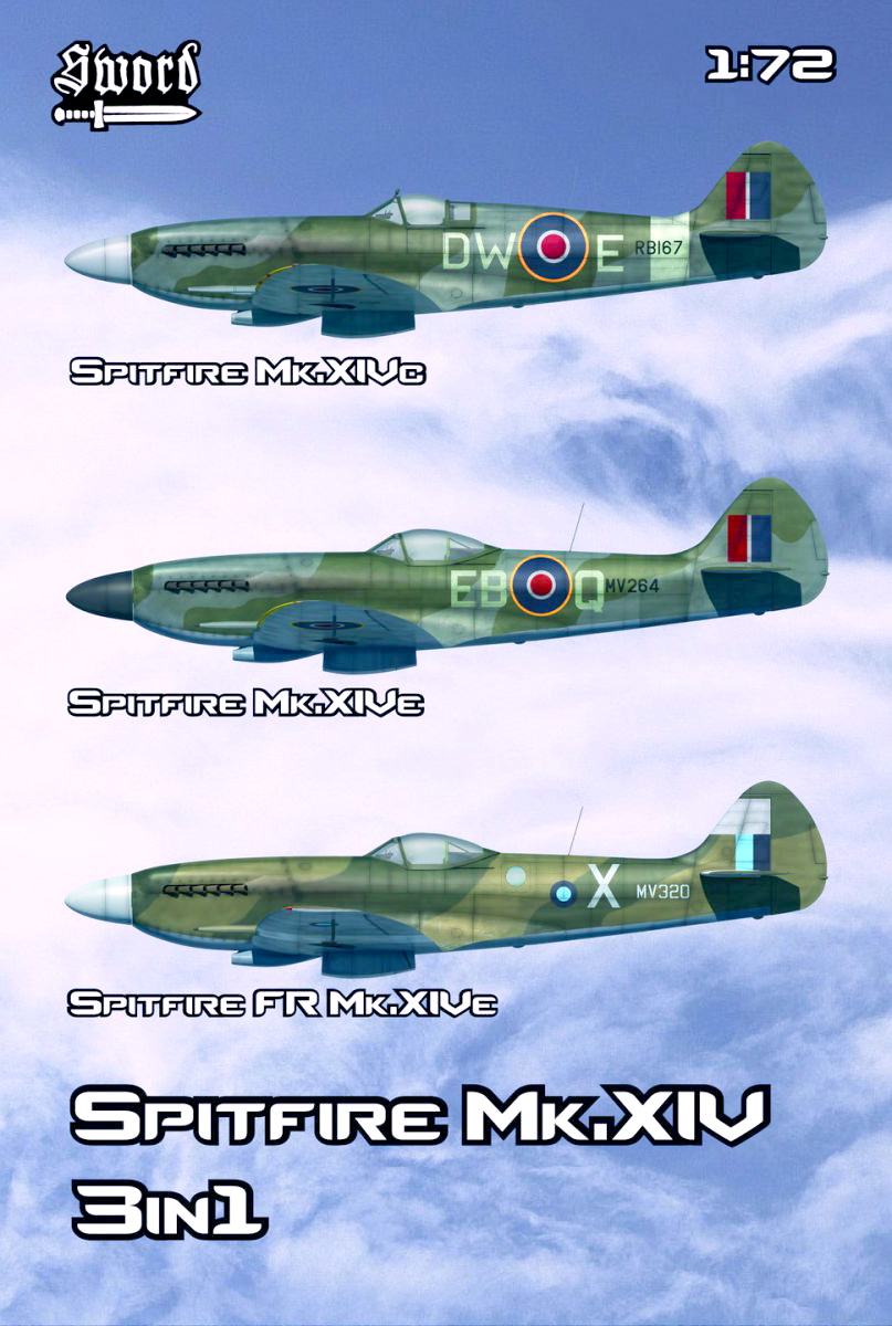 1/72 Spitfire Mk.XIV   3 in 1 