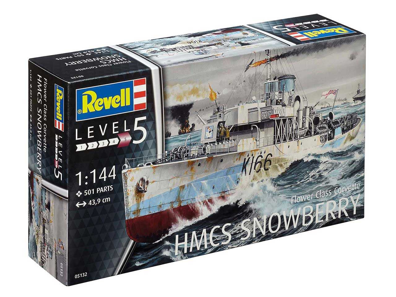 Revell 1144 Kit Flower Class Corvette Model 05132 Scale New Hmcs Snowberry