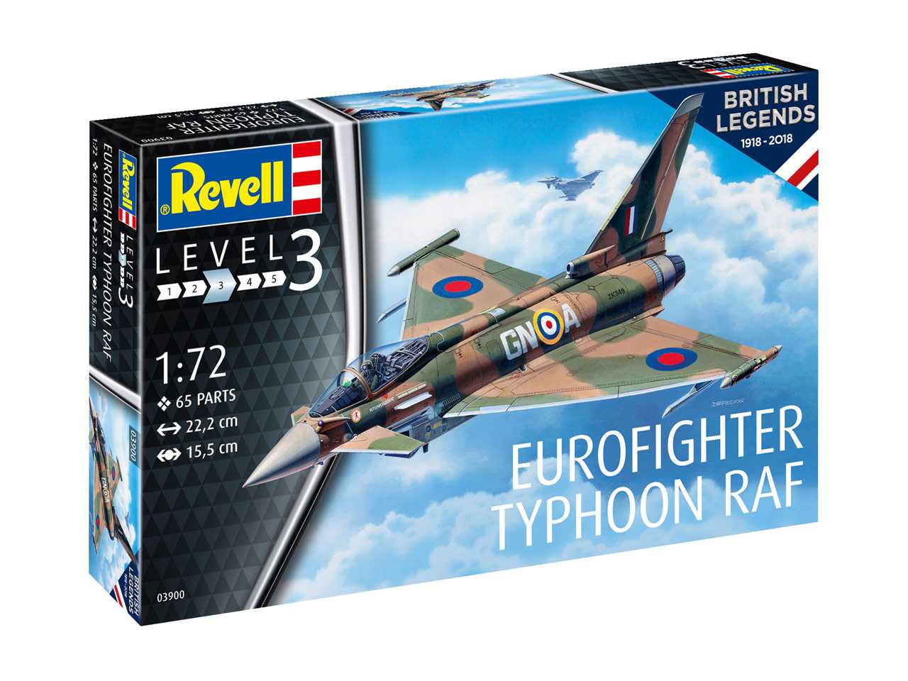 Plastic ModelKit letadlo 03900 - 100 Years RAF: Eurofighter Typhoon (1:72)