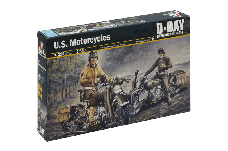 Italeri 0322 - U.S. MOTORCYCLES WW2 (1:35)