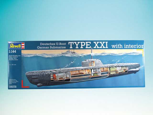 Revell 05078 - Deutsches U-Boot Typ XXI mit Interieur (1:144)