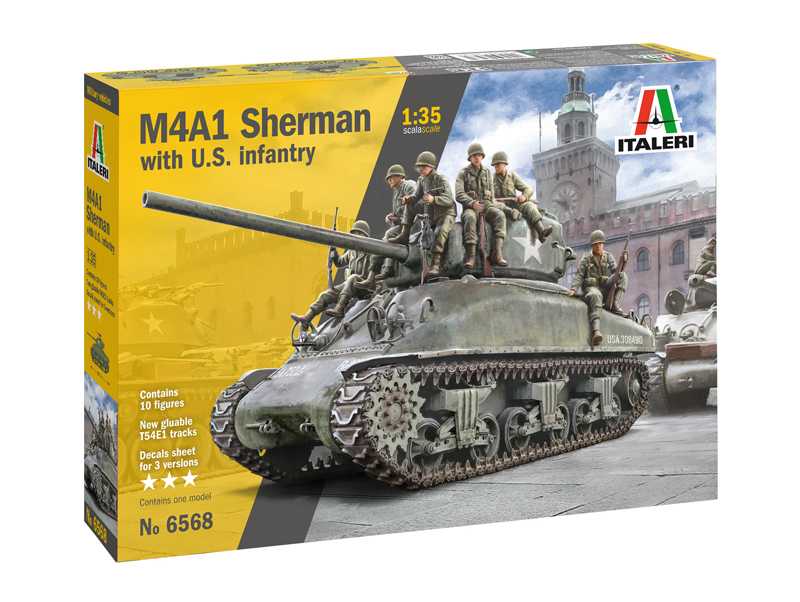 Italeri 6568 - M4A1 Sherman with U.S. Infantry (1:35)