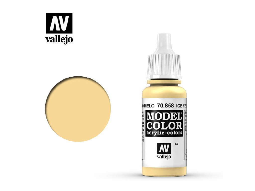 Acrylic color Vallejo Model Color 70858 Ice Yellow (17ml)