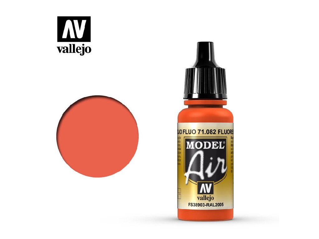 Acrylic color for Airbrush Vallejo Model Air 71082 Fluorescent Red (17ml)