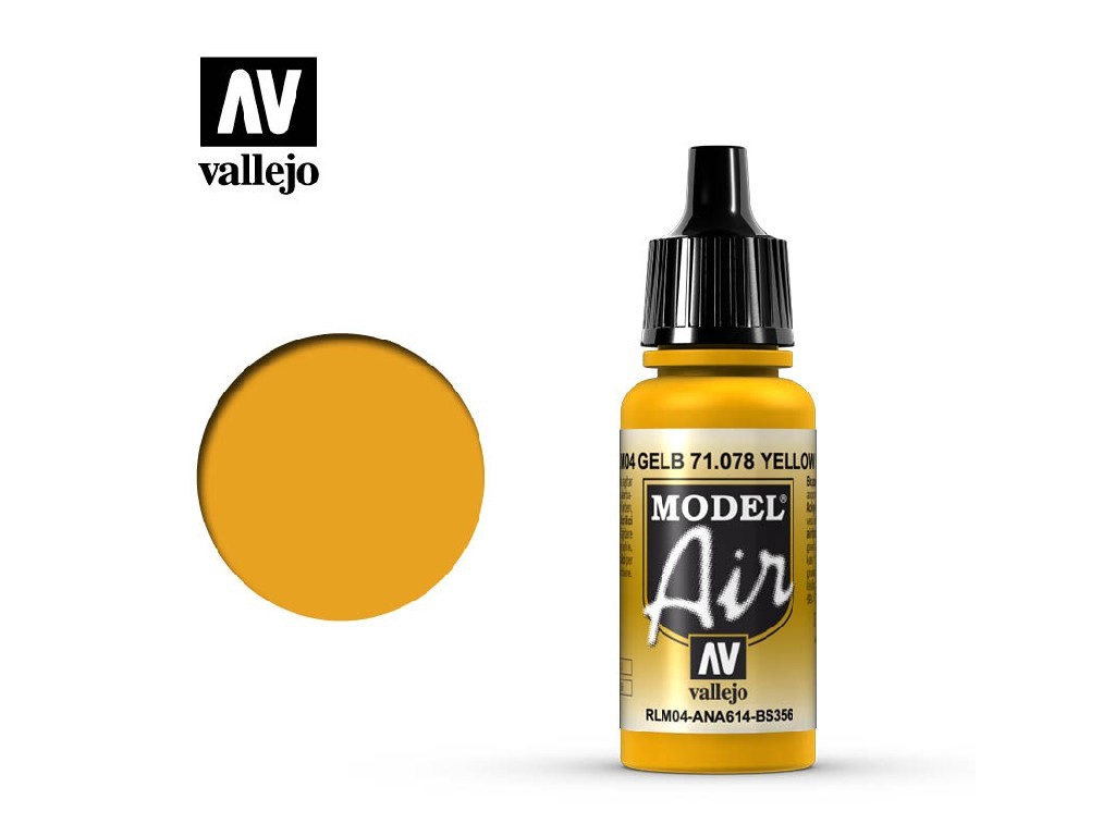 Acrylic color for Airbrush Vallejo Model Air 71078 Yellow RLM04 (17ml)