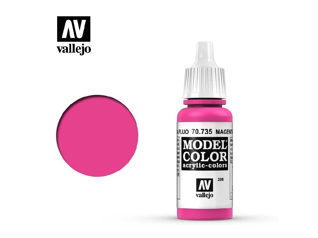 Acrylic color Vallejo Model Color 70735 Magenta Fluo (17ml)