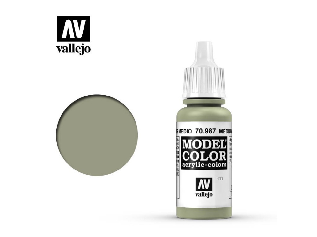 Acrylic color Vallejo Model Color 70987 Medium Grey (17ml)