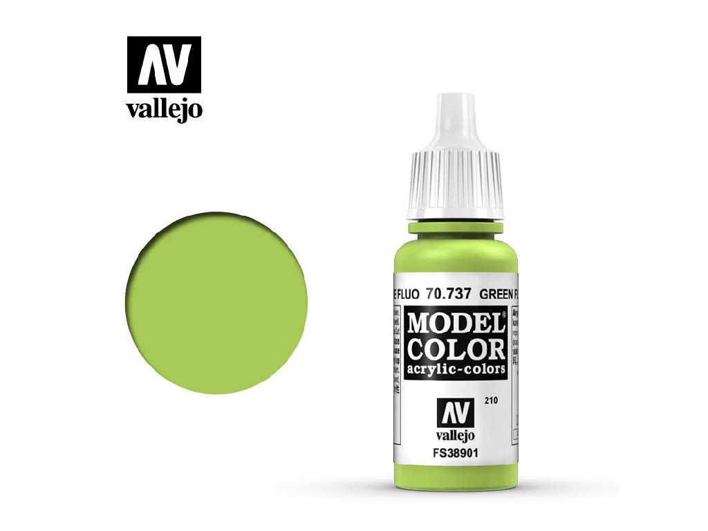 Acrylic color Vallejo Model Color 70737 Green Fluo (17ml)