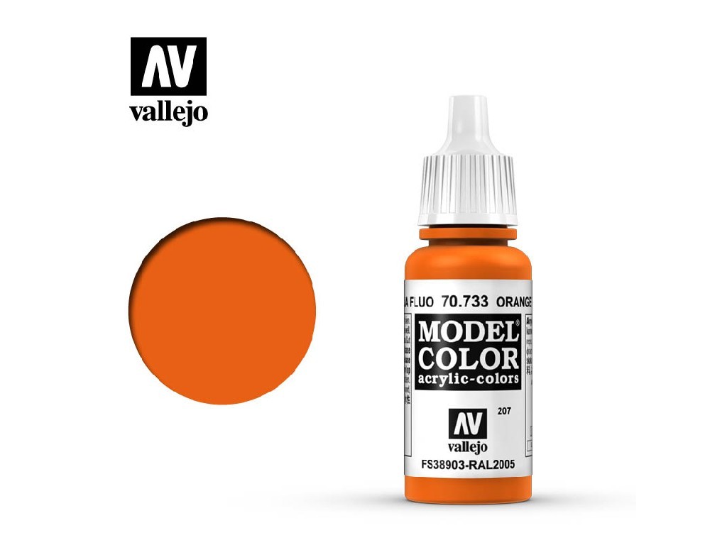 Acrylic color Vallejo Model Color 70733 Orange Fluo (17ml)