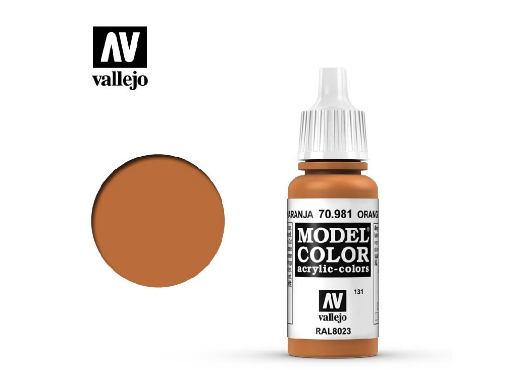 Acrylic color Vallejo Model Color 70981 Orange Brown (17ml)