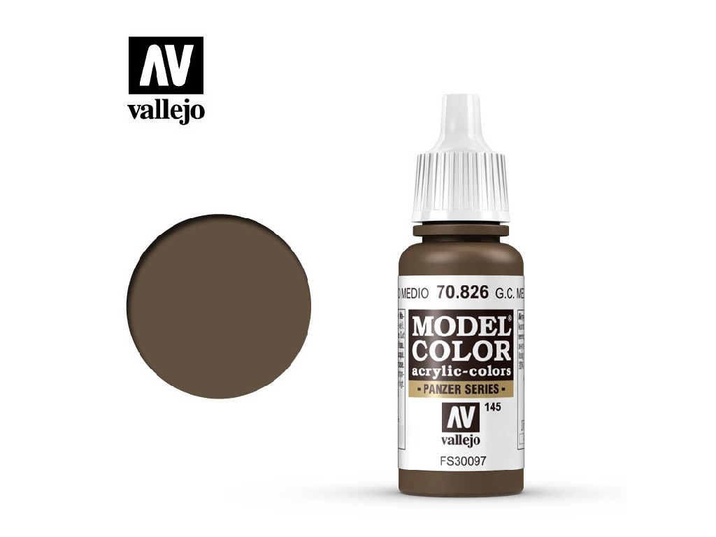Acrylic color Vallejo Model Color 70826 German Cam,Med,Brown (17ml)
