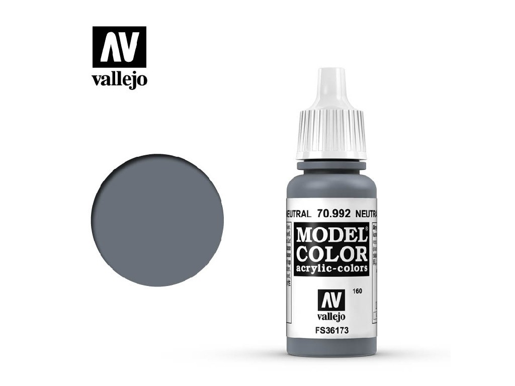 Acrylic color Vallejo Model Color 70992 Neutral Grey (17ml)