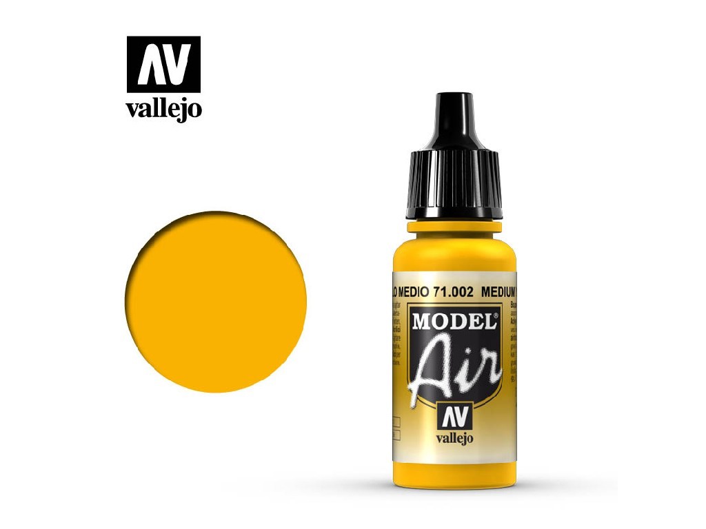 Acrylic color for Airbrush Vallejo Model Air 71002 Medium Yellow (17ml)