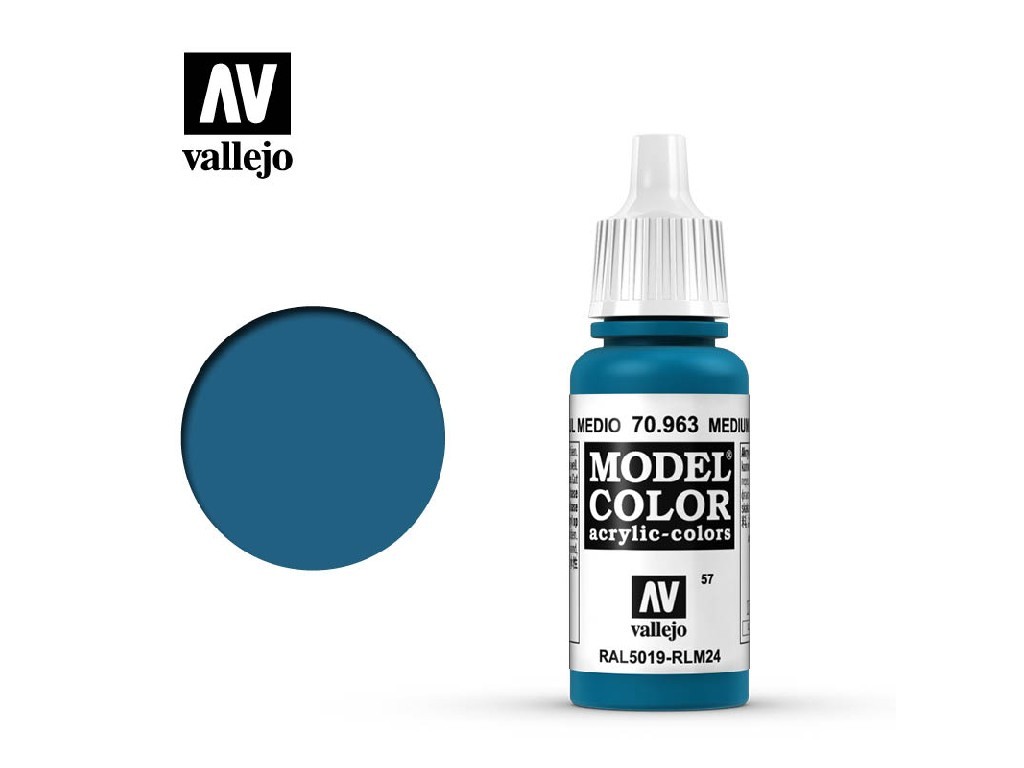 Acrylic color Vallejo Model Color 70963 Medium Blue (17ml)