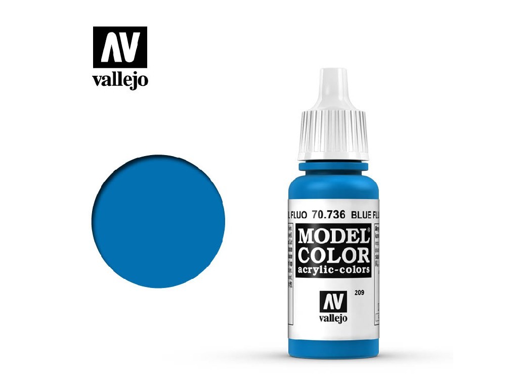 Acrylic color Vallejo Model Color 70736 Blue Fluo (17ml)
