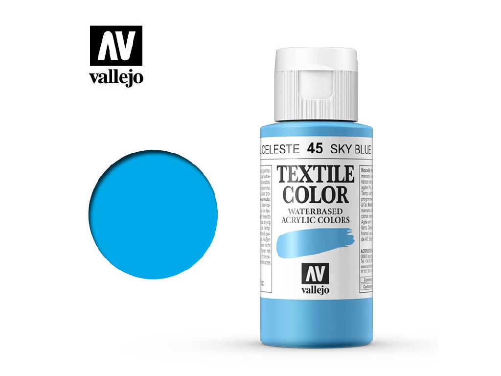 Vallejo Textile Color 40045 Oriental Blue (Opq,) (60ml)