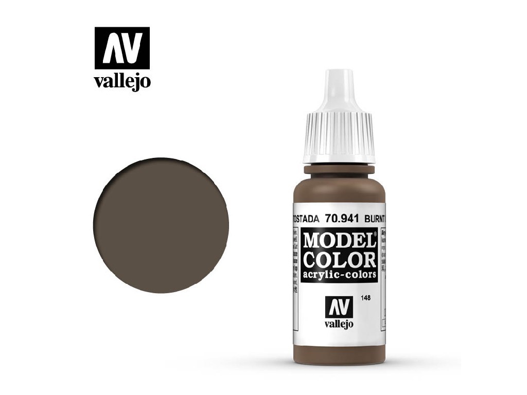 Acrylic color Vallejo Model Color 70941 Burnt Umber (17ml)