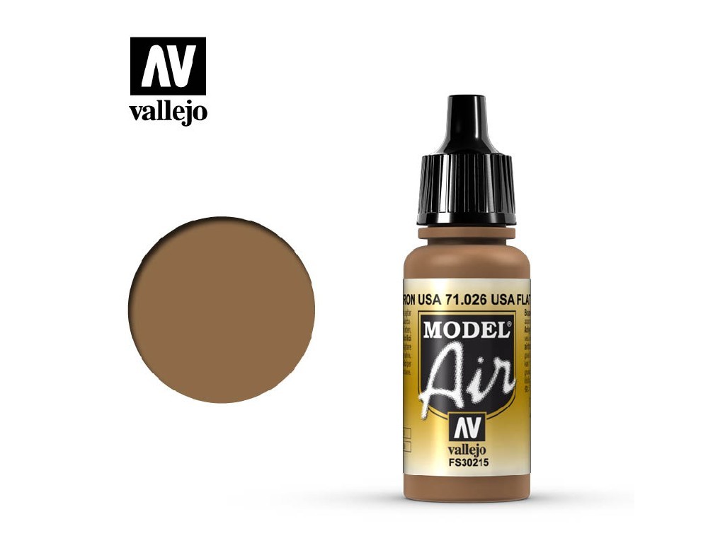 Acrylic color for Airbrush Vallejo Model Air 71026 US Flat Brown (17ml)