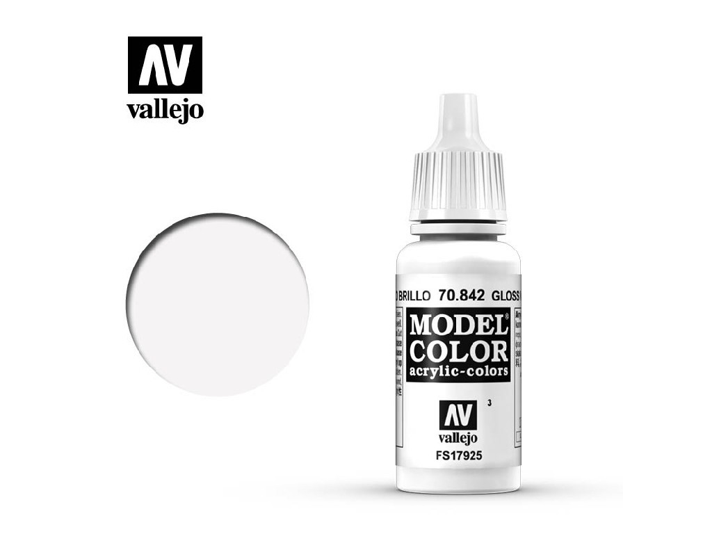 Acrylic color Vallejo Model Color 70842 Gloss White (17ml)