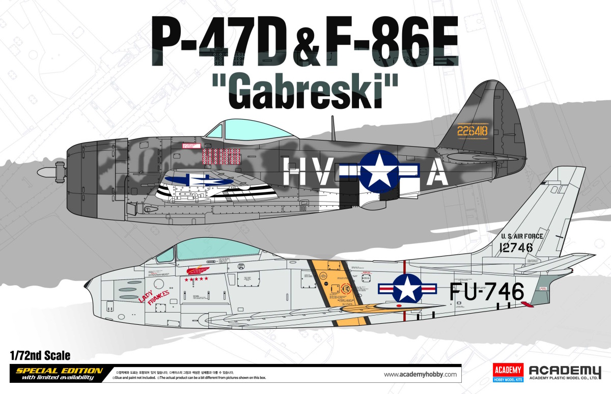  Academy 12530 - P-47D F-86E 