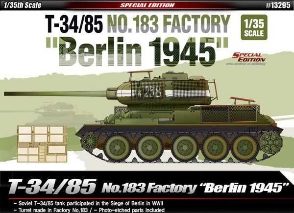  Academy 13295 - T-34/85 No.183 Factory 