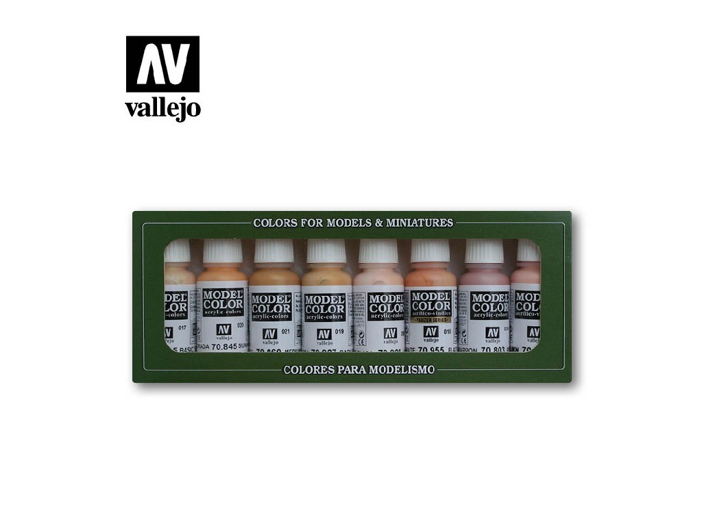 Vallejo Model Color Acrylic Paint Set 8 Metallic Colors For Models &  Miniatures