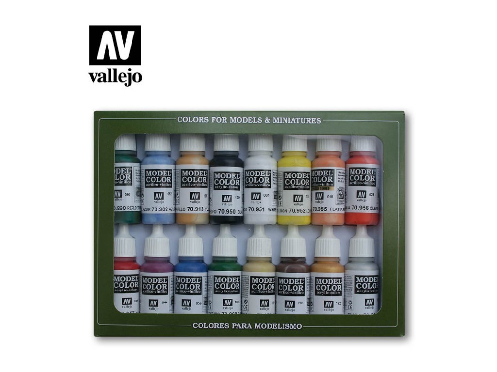 Acrylic colors set Vallejo Model Color 16 color Set 70140 Basic