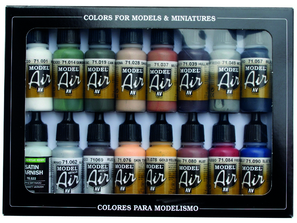 Acrylic colors set for Airbrush Vallejo Model Air Set 71191