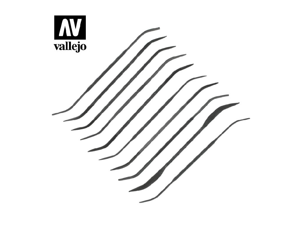 Vallejo T03003 Set 10ti ohnutých pilníčků