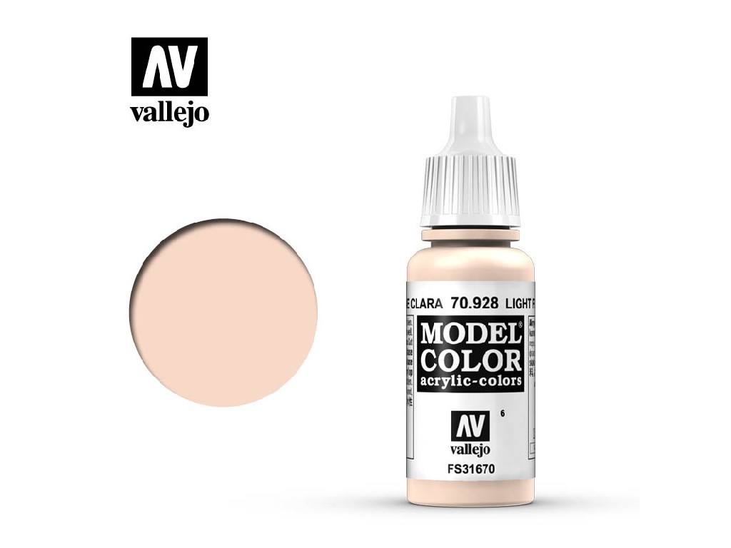 Acrylic color Vallejo Model Color 70928 Light Flesh (17ml)