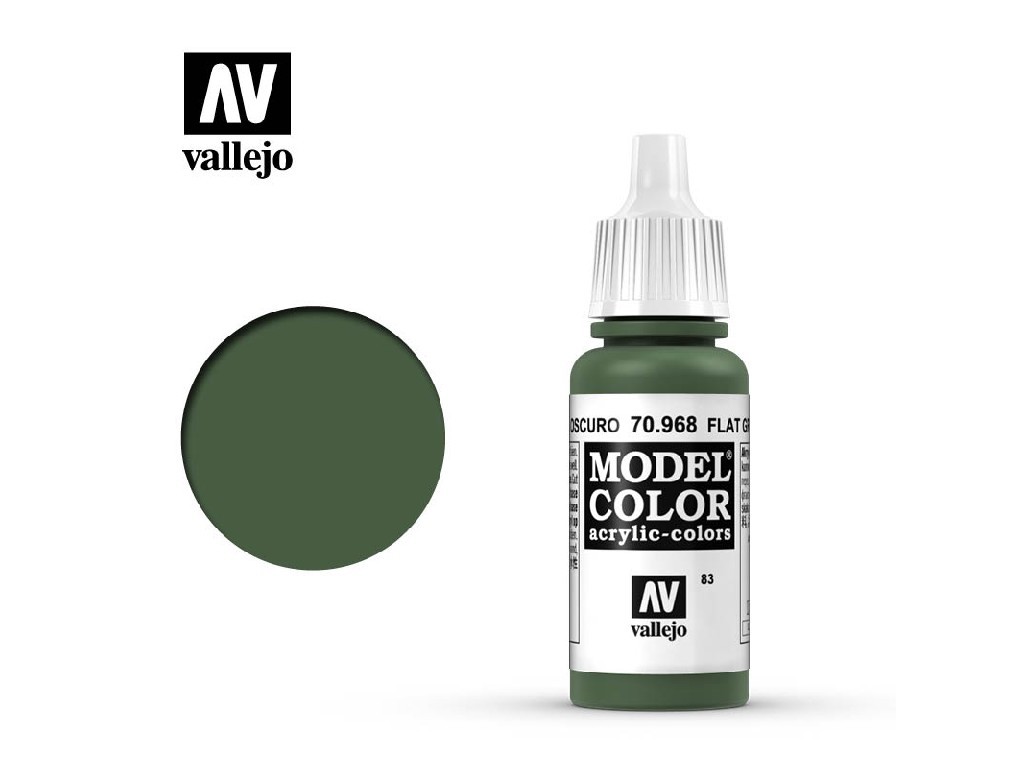 Acrylic color Vallejo Model Color 70968 Flat Green (17ml)