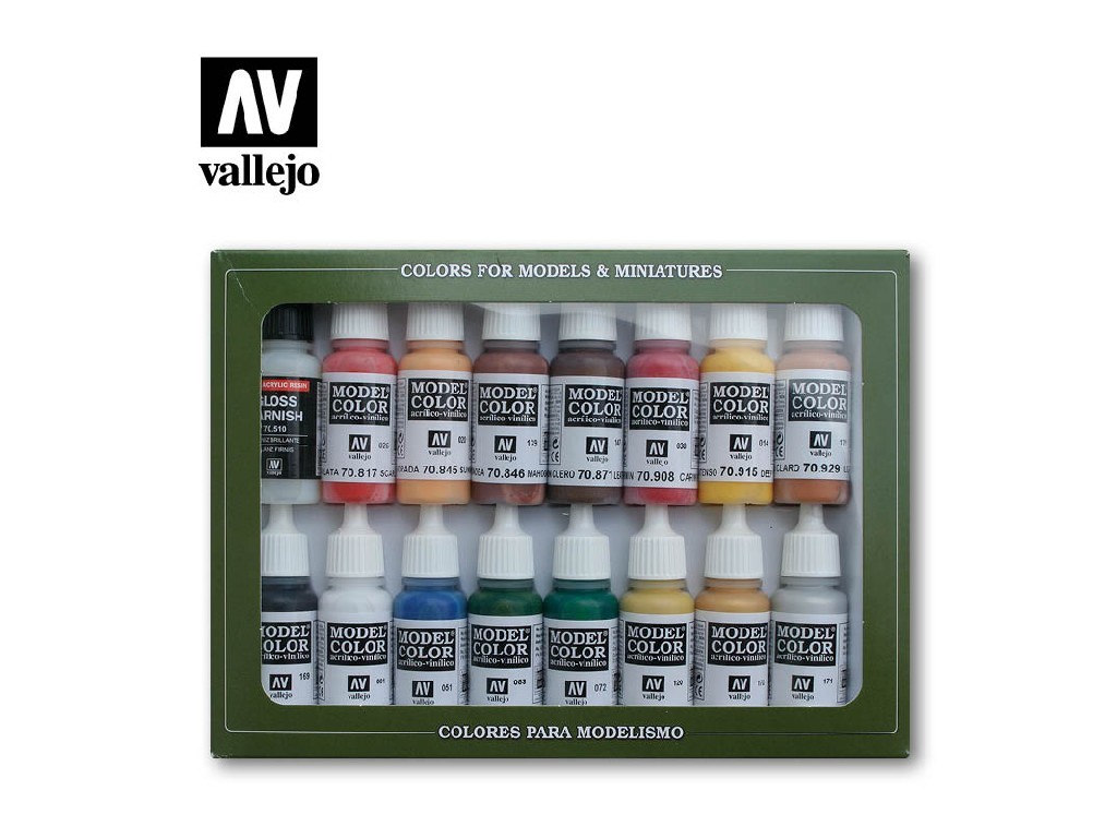 Acrylic colors set Vallejo Model Color 16 color Set 70148 American