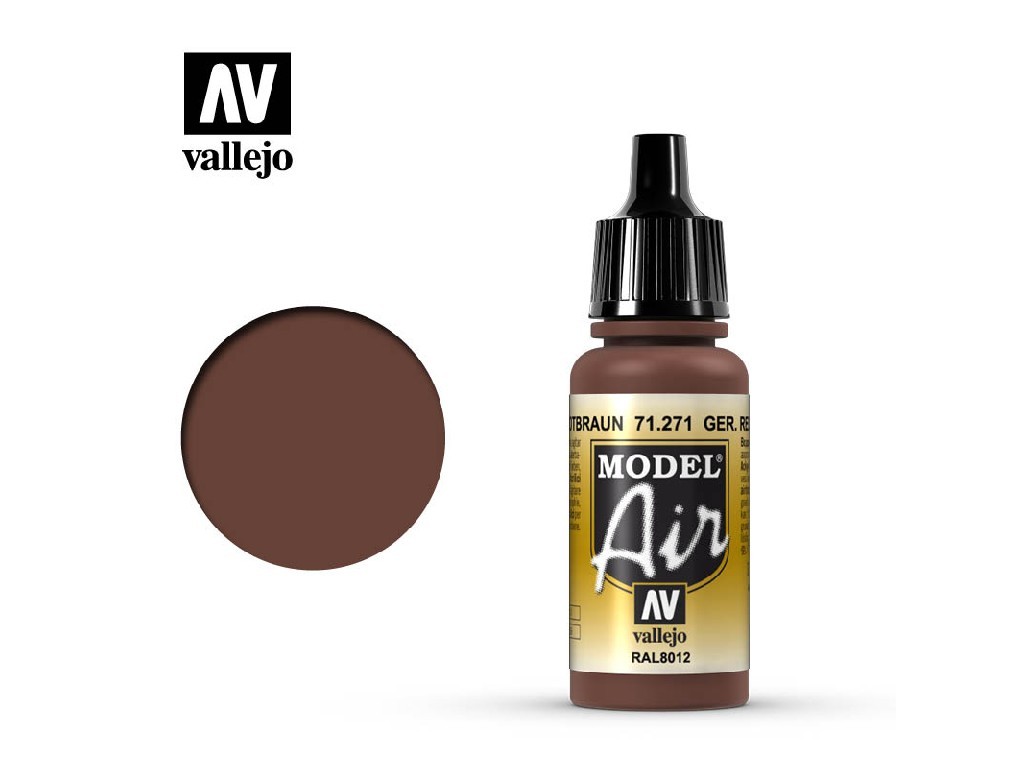 Acrylic color for Airbrush Vallejo Model Air 71271 Ger, Red Brown (17ml)