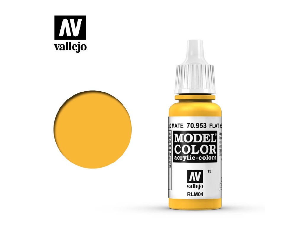 Acrylic color Vallejo Model Color 70953 Flat Yellow (17ml)