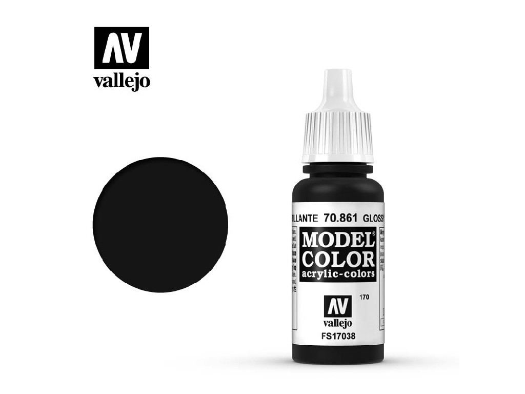 Acrylic color Vallejo Model Color 70861 Gloss Black (17ml)