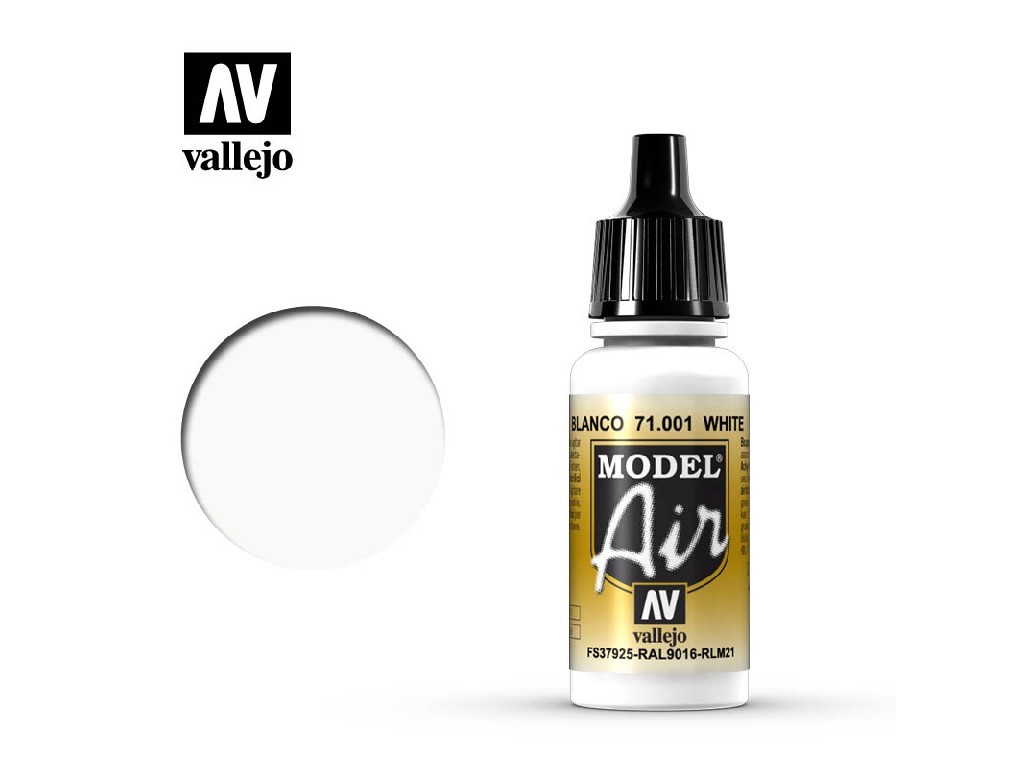 Acrylic color for Airbrush Vallejo Model Air 71001 White (17ml)
