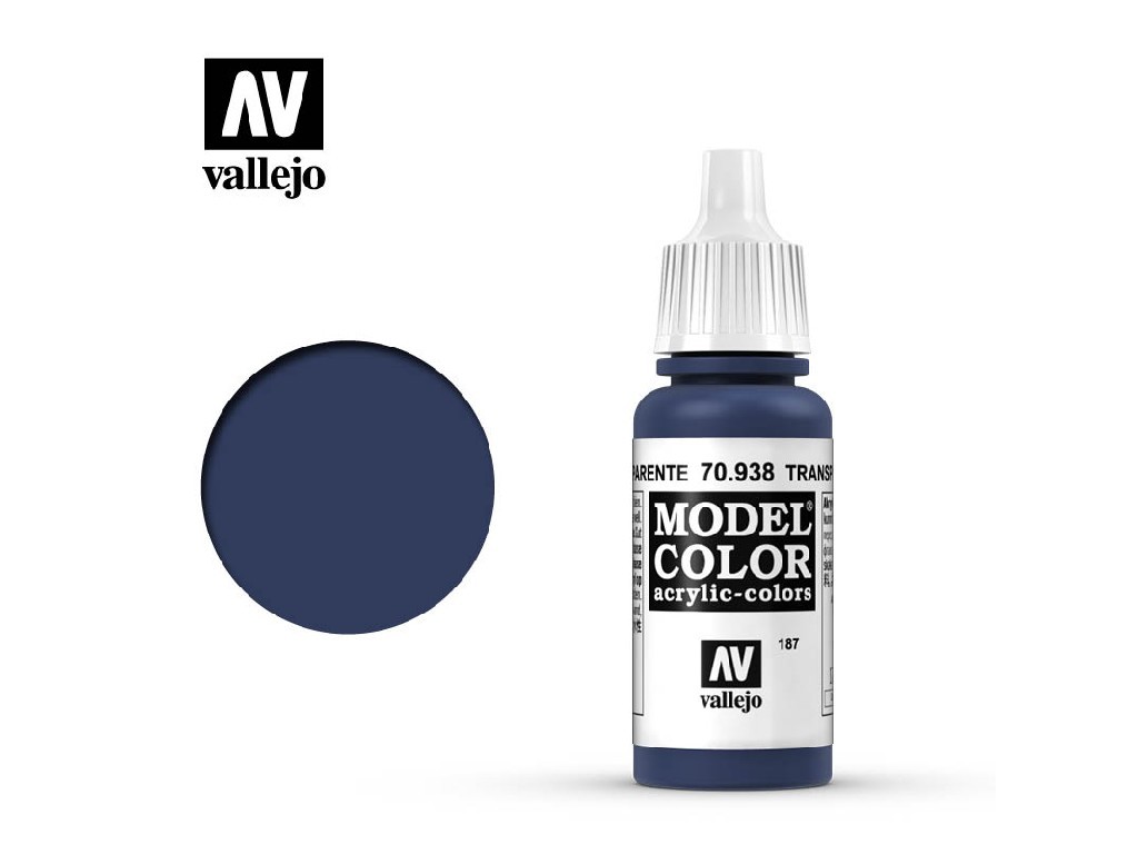 Acrylic color Vallejo Model Color 70938 Transparent Blue (17ml)