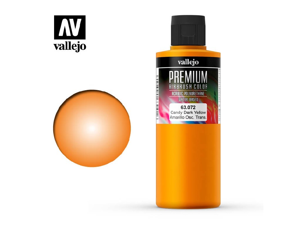 Vallejo - Premium Color 63072 Candy Dark Yellow 200 ml.
