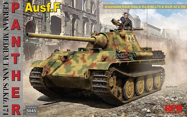 1/35 Panther Ausf.F w/workable track links - RFM