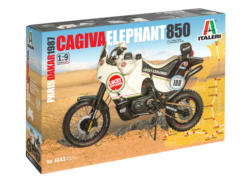 1/9 Cagiva Elephant 850 Paris-Dakar 1987 - Italeri