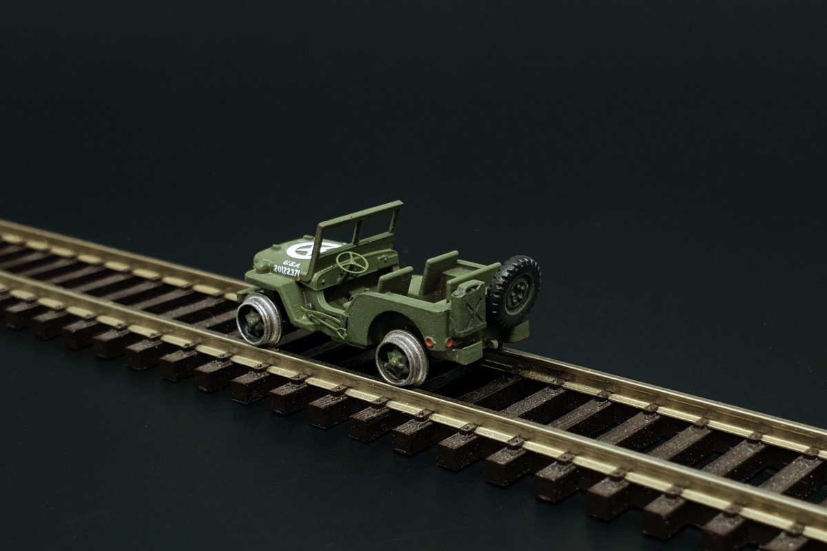 1/120 Railway Jeep (2pcs) Resin construction kit railway jeep (2pieces)